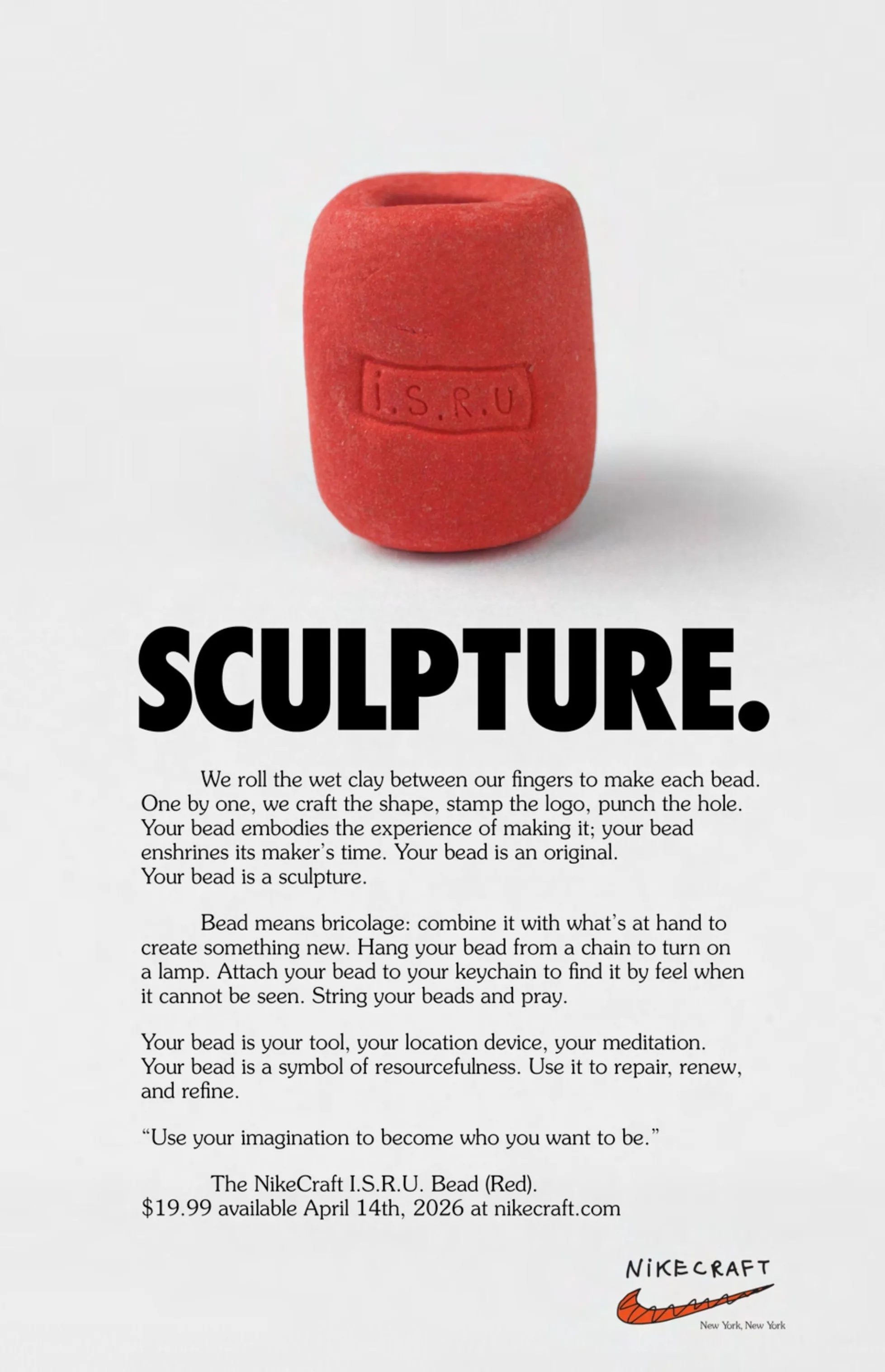 SCULPTURE — The NikeCraft I.S.R.U. Bead (Red) ad