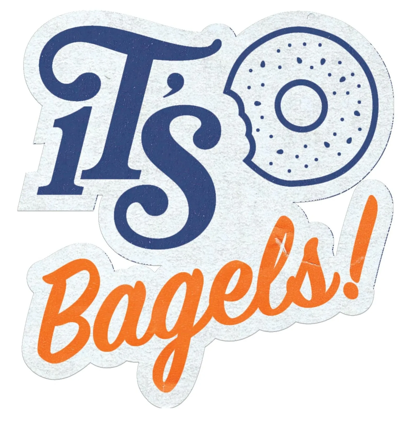 It's Bagels hand-drawn sticker logo